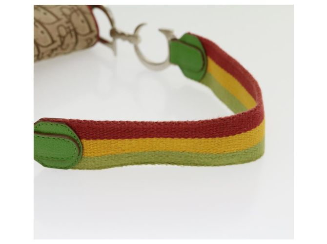Borsa a tracolla Christian Dior Trotter Canvas Saddle Colore Rasta Beige Auth 30671alla - vista 7