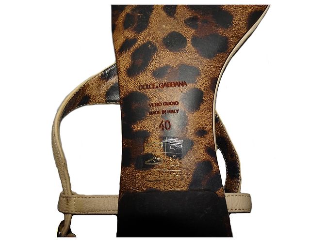 Dolce & Gabbana SANDALI DOLCE E GABBANA CON STAMPA LEOPARDATA Marrone Crudo - vista 2