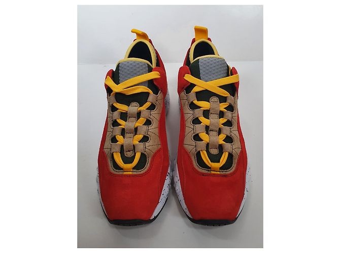 Acne Studios Rockaway Contrast Sneakers Orange Beige Yellow - view 4