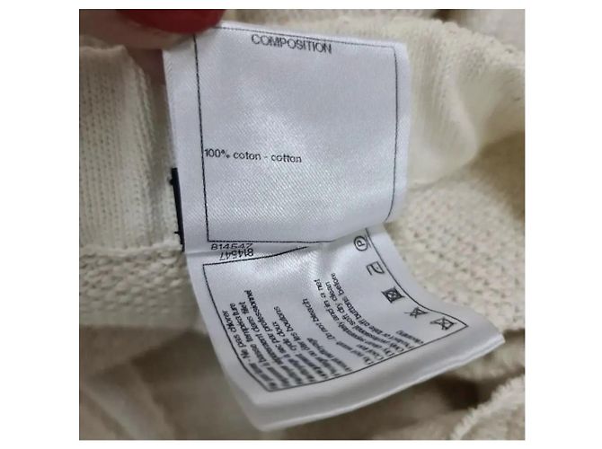 Conjunto de terno Chanel Ivory Knited Bege - vista 7