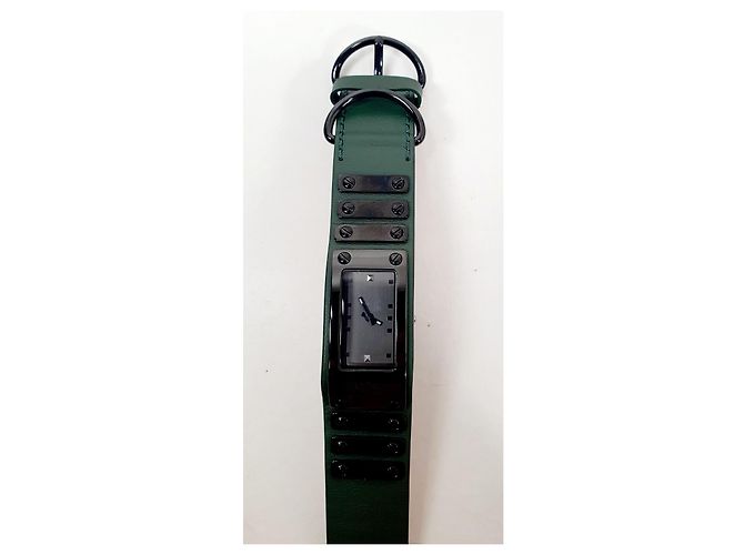 Jean Paul Gaultier Uhr Grün Leder Schwarz - Ansicht 5