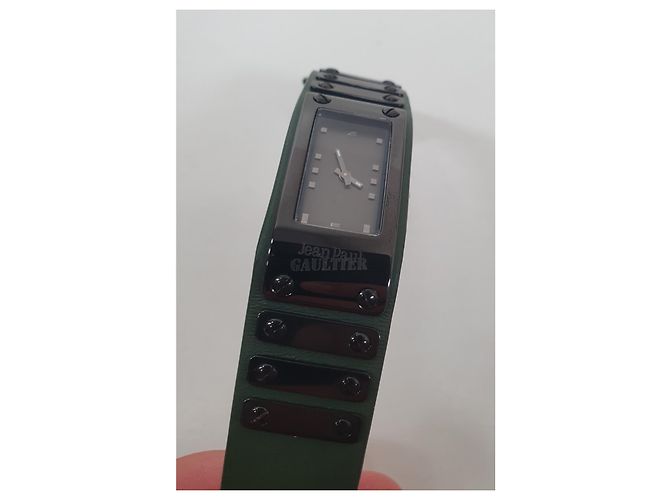 Jean Paul Gaultier Uhr Grün Leder Schwarz - Ansicht 6