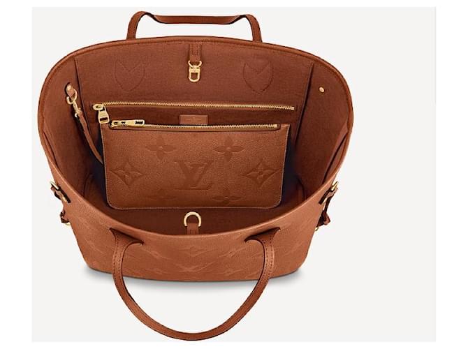 Louis Vuitton LV Neverfull impreinte pelle Cognac - vista 2