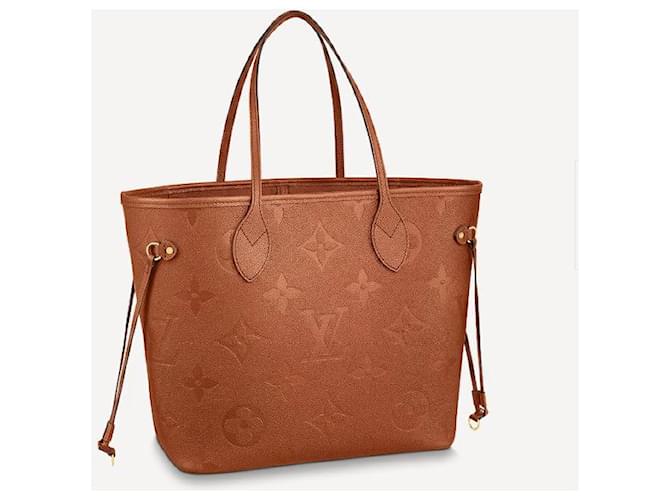 Louis Vuitton LV Neverfull empreinte leather Cognac ref.615540 Joli