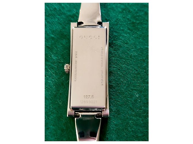Marmont Gucci Monogramm Uhr aus Stahl Silberfarben - Ansicht 6