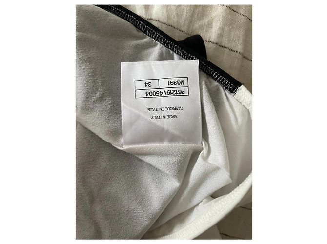 Chanel CC Logo Einteiler Schwarz und Weiß Zweifarbige Größe 34 XS - Ansicht 5