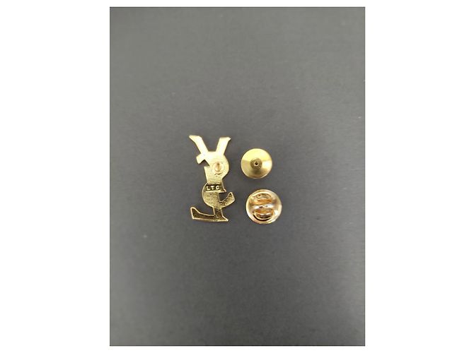 Broche Yves Saint Laurent tricolore résine bleu blanc rouge Multicolore - vue 5