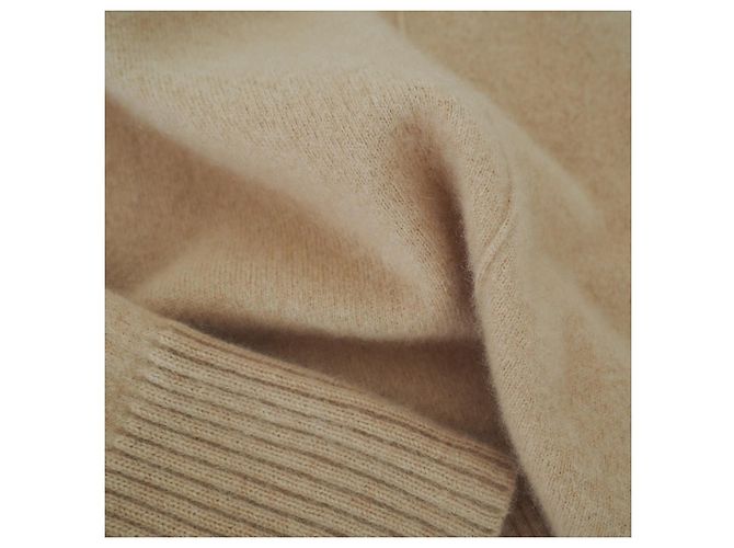 Jigsaw Pullover aus reinem Kaschmir mit V-Ausschnitt in Kamelbeige. S Größe - Ansicht 7
