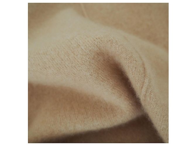 Jigsaw Pullover aus reinem Kaschmir mit V-Ausschnitt in Kamelbeige. S Größe - Ansicht 8