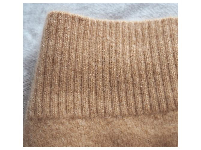 Jigsaw Pullover aus reinem Kaschmir mit V-Ausschnitt in Kamelbeige. S Größe - Ansicht 9