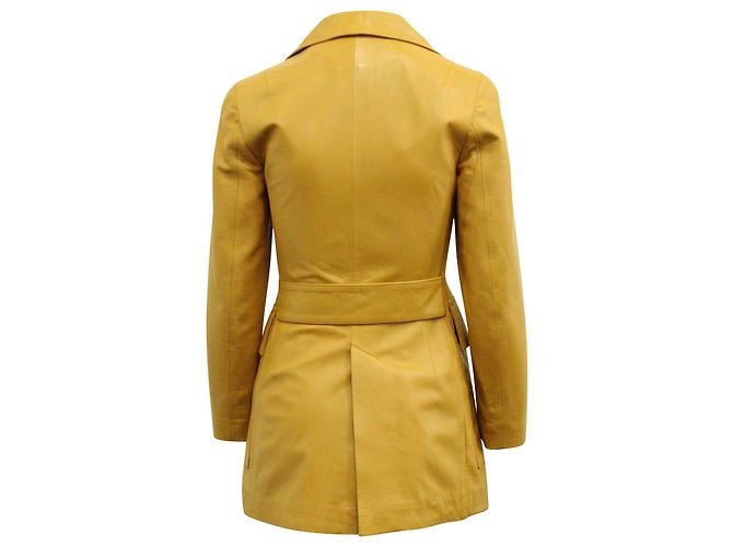 Jaqueta estilo clássico Loewe em couro napa amarelo - vista 2