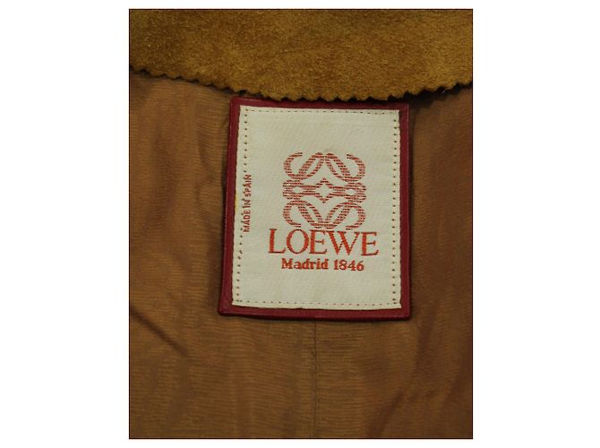 Jaqueta estilo clássico Loewe em couro napa amarelo - vista 4