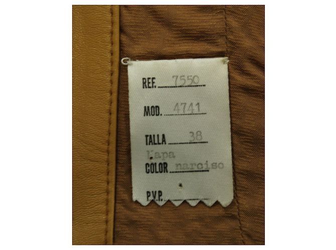 Jaqueta estilo clássico Loewe em couro napa amarelo - vista 5