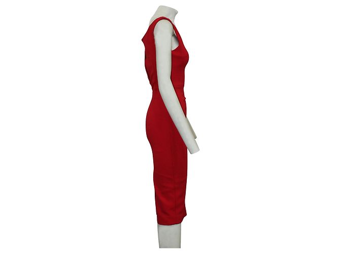 Nicholas Kirkwood Rotes Bandage-Midikleid mit V-Wire - Ansicht 5