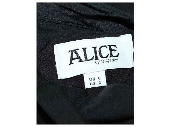 Vestido largo con mangas de encaje en algodón negro de Alice by Temperley London - vista 4