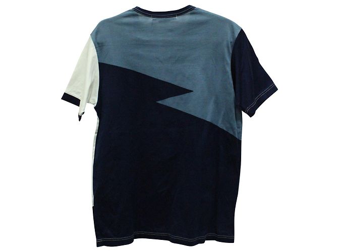 Junya Watanabe Camicia Uomo Stampa Grafica in Cotone Blu - vista 2
