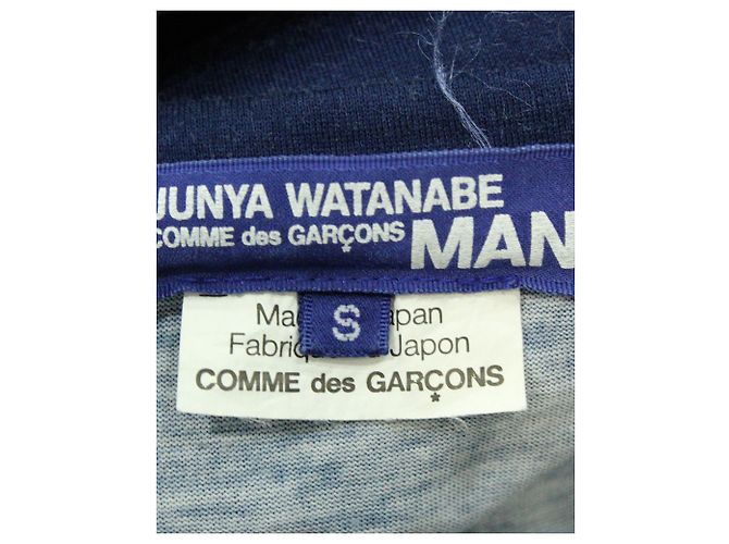 Junya Watanabe Camicia Uomo Stampa Grafica in Cotone Blu - vista 3