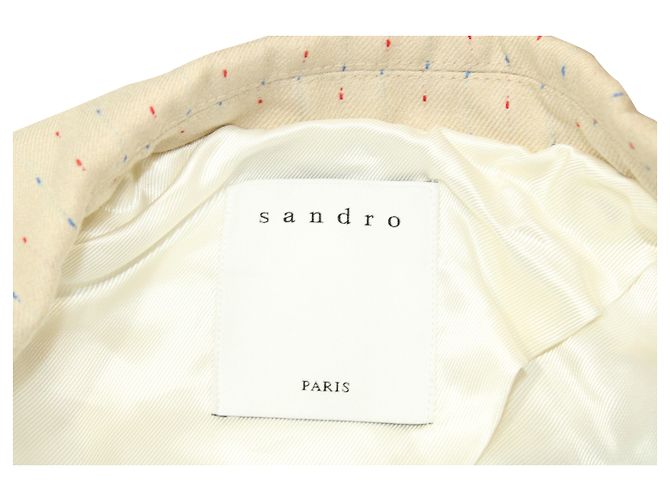 Sandro Paris Printed Tailored Blazer in Multicolor Polyester Viscose - view 4