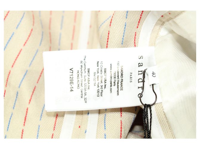 Sandro Paris Printed Tailored Blazer in Multicolor Polyester Viscose - view 5