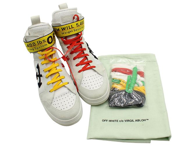 Off White Off-White Drilled High 'Industrial Belt' in White leather - view 10