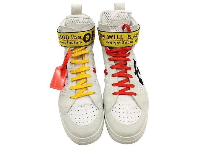 Off White Off-White Drilled High 'Industrial Belt' in White leather - view 2