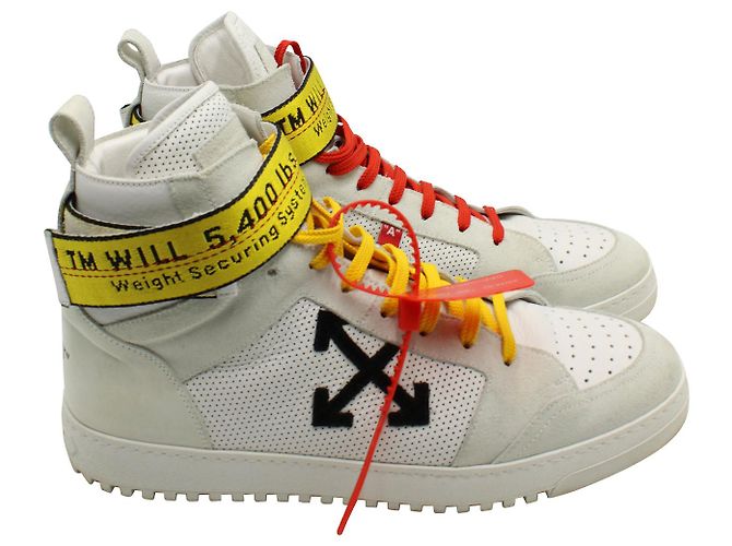 Off White Off-White Drilled High 'Industrial Belt' in White leather - view 4