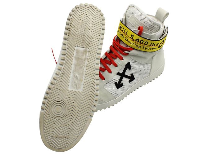 Off White Off-White Drilled High 'Industrial Belt' in White leather - view 9