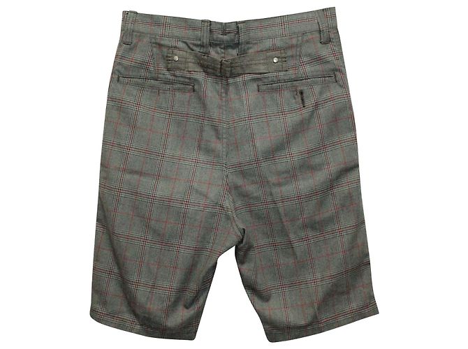 Junya Watanabe Man Plaid Shorts aus grauem Polyester - Ansicht 2