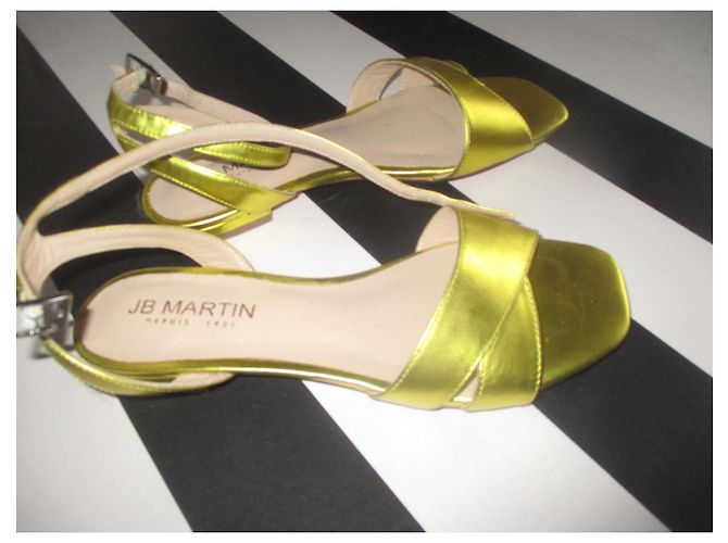 JB Martin Sandalen aus Leder Gold - Ansicht 3