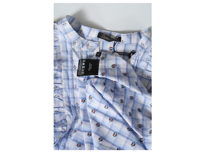 Stella Nova Kleid aus Baumwolle Blau - Ansicht 3