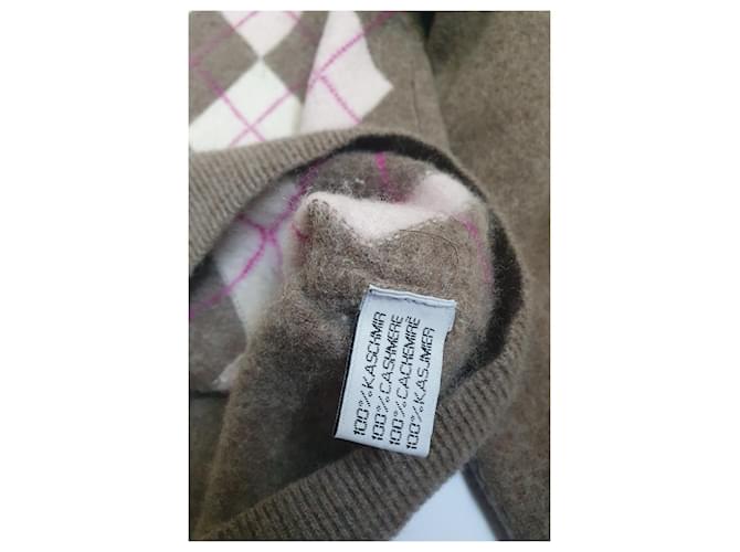 Autre Marque Kaschmir Pullover mit Rautenmuster mehrfarbig Mehrfarben - Ansicht 4