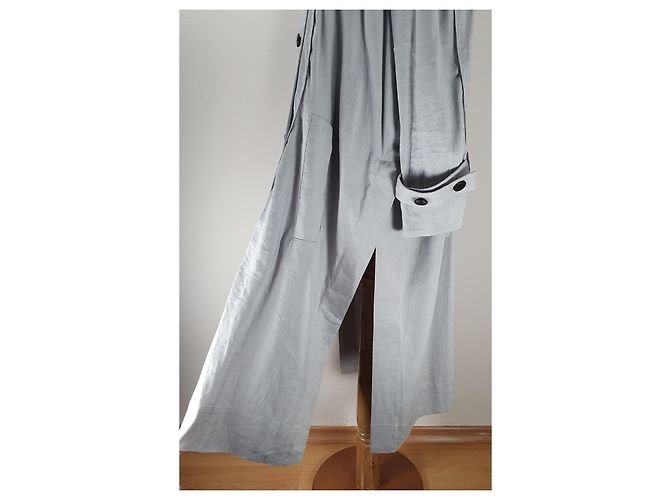Gabardina Proenza Schouler de mezcla de lino gris - vista 5