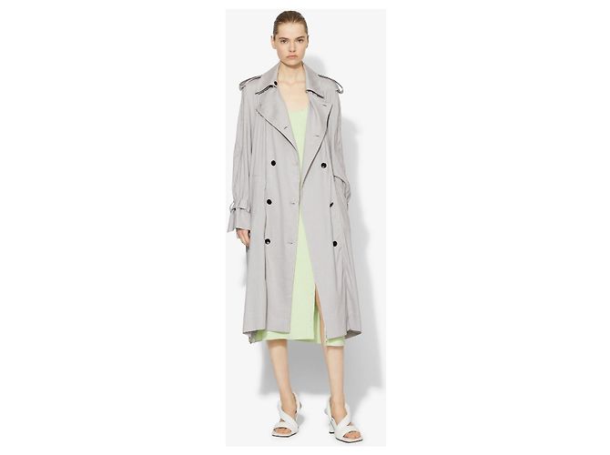 Gabardina Proenza Schouler de mezcla de lino gris - vista 8
