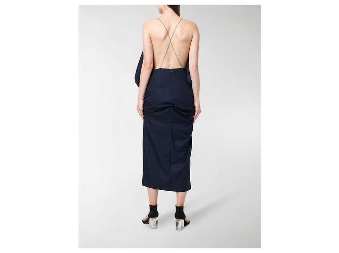Abito midi senza maniche con scollo a V Jacquemus Blu Navy - vista 10