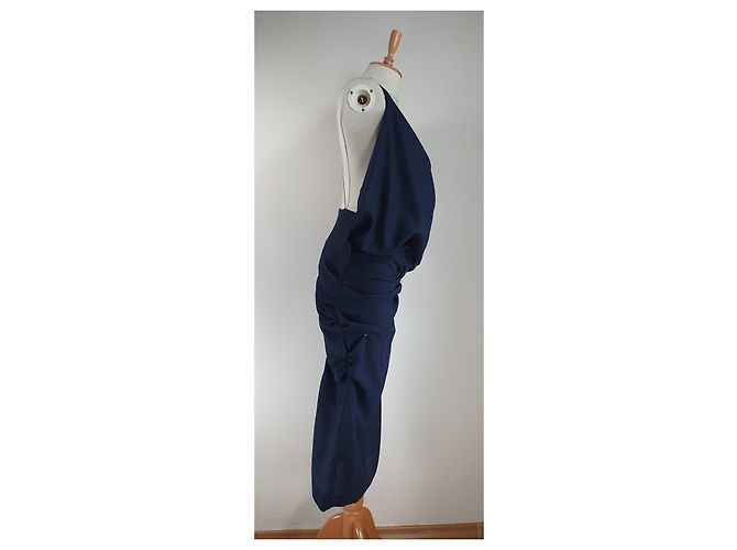 Abito midi senza maniche con scollo a V Jacquemus Blu Navy - vista 3