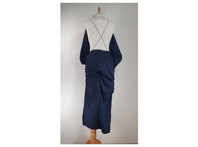 Abito midi senza maniche con scollo a V Jacquemus Blu Navy - vista 5