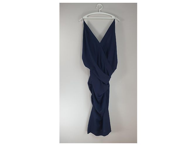 Abito midi senza maniche con scollo a V Jacquemus Blu Navy - vista 7