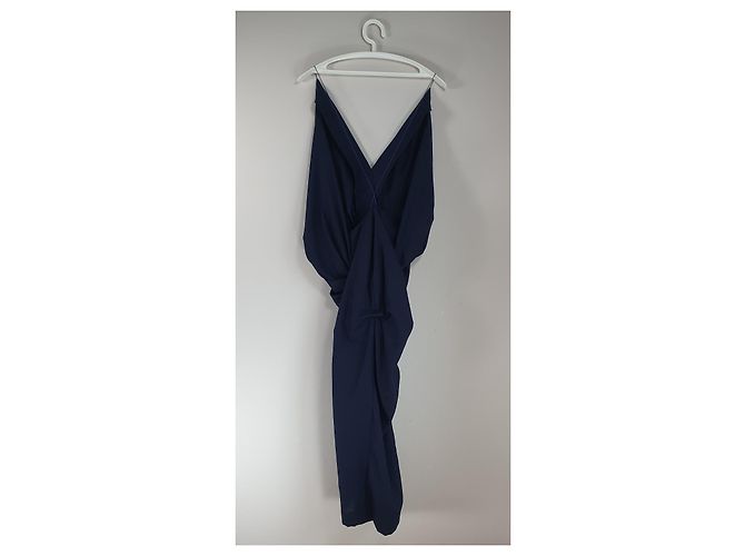 Abito midi senza maniche con scollo a V Jacquemus Blu Navy - vista 8
