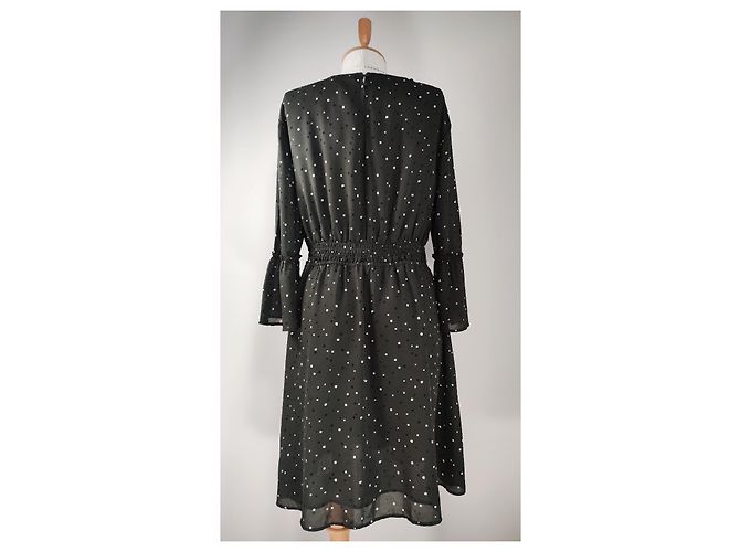 Day Birger & Mikkelsen Gepunktetes Kleid Grün Viscose - Ansicht 3