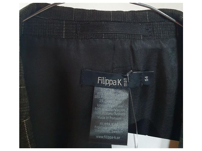 Filippa K Gingham Karo Blazer Grau - Ansicht 6