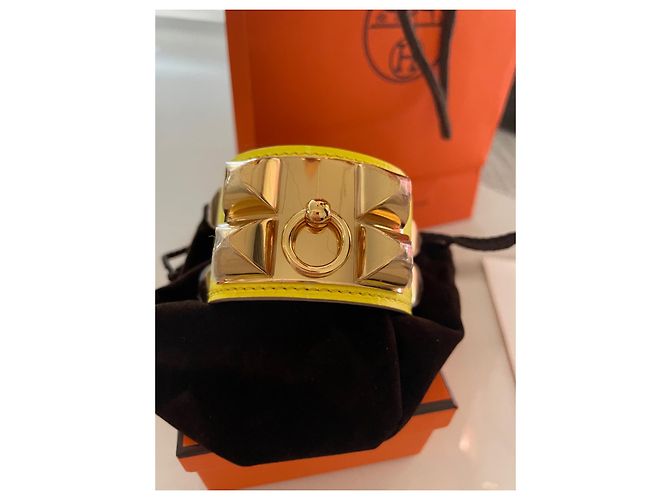 Pulsera Hermès Collier de Chien Amarilla Cocodrilo Amarillo - vista 10