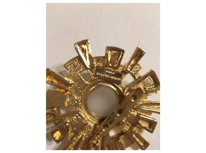 Paco Rabanne goldene Vintage-Brosche - Ansicht 2