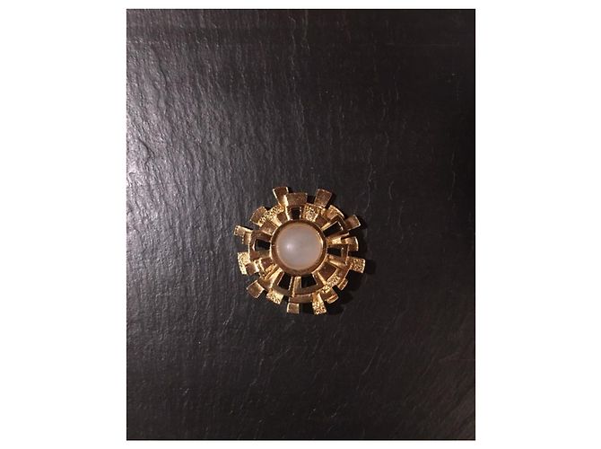 Paco Rabanne goldene Vintage-Brosche - Ansicht 3