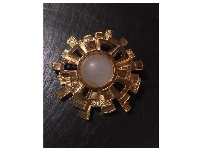 Paco Rabanne goldene Vintage-Brosche - Ansicht 4