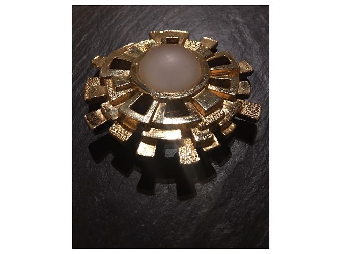 Paco Rabanne goldene Vintage-Brosche - Ansicht 5