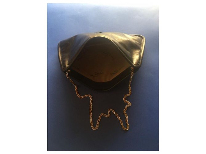 Pochette vintage in pelle nera Pierre Cardin Nero - vista 6