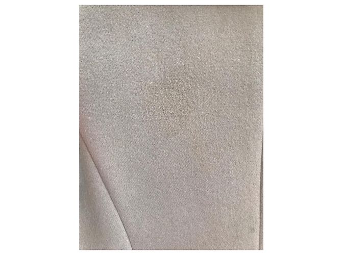 Abrigo Max Mara Rosa de Lana con Cuello de Piel de Zorro - vista 10