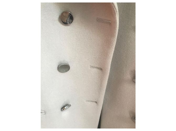 Abrigo Max Mara Rosa de Lana con Cuello de Piel de Zorro - vista 11