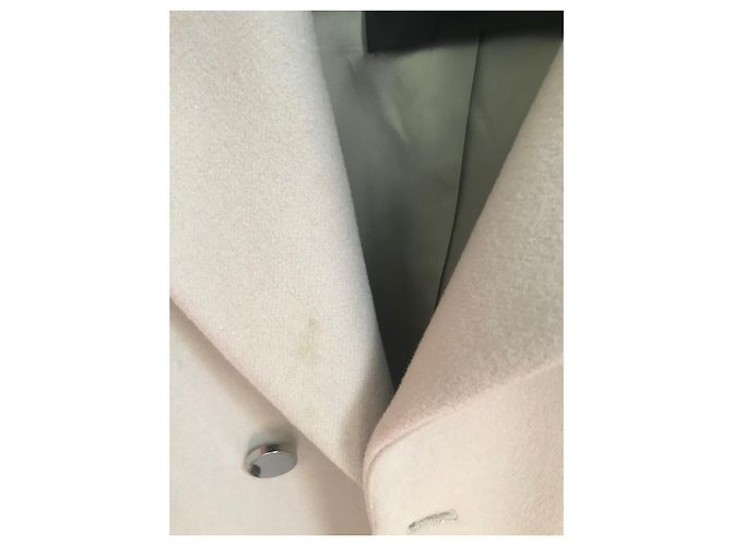 Abrigo Max Mara Rosa de Lana con Cuello de Piel de Zorro - vista 6