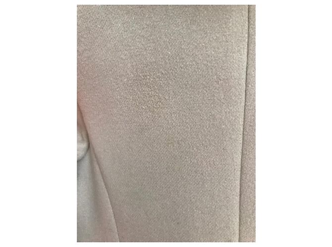 Abrigo Max Mara Rosa de Lana con Cuello de Piel de Zorro - vista 9
